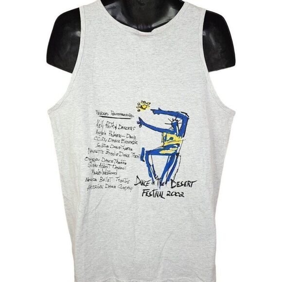 Dance In The Desert Tank Top Vintage Y2K 2002 Festival Ballet Dance Theater Mens - Picture 1 of 6